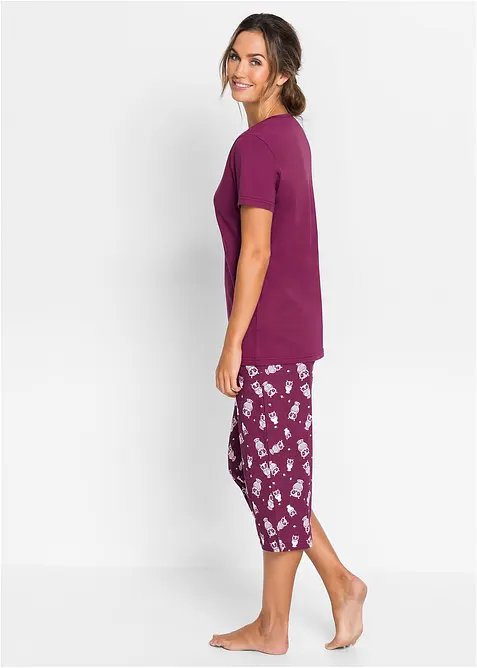 Capri pyjama met korte mouwen (2-dlg.), bonprix