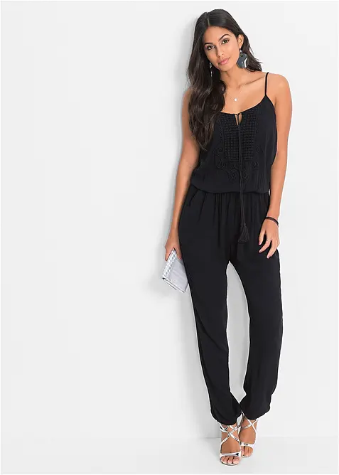 Jumpsuit van gestructureerde viscose, bonprix