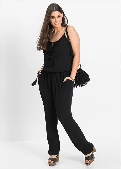 Jumpsuit van gestructureerde viscose, bonprix