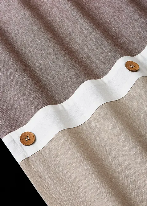 Gordijn van biologisch katoen met knopen (1 stuk), bonprix