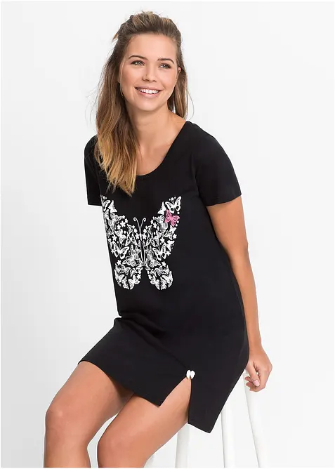 Kort nachthemd van biologisch katoen, bonprix