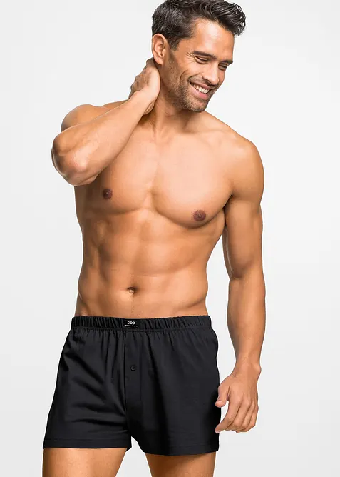 Wijde jersey boxershorts met katoen (set van 3), bonprix