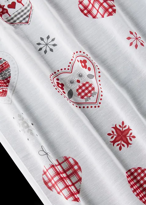 Vitrage met harten (1 stuk), bonprix