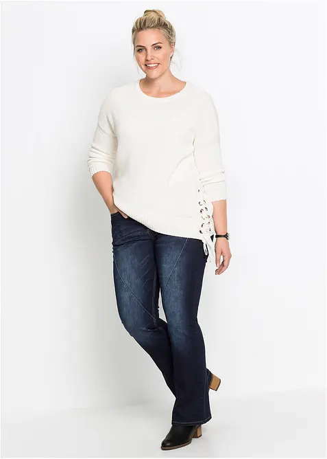 Bootcut stretch jeans, mid waist, bonprix