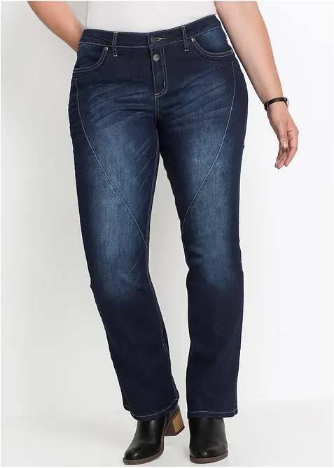 Bootcut stretch jeans, mid waist, bonprix