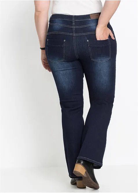 Bootcut stretch jeans, mid waist, bonprix
