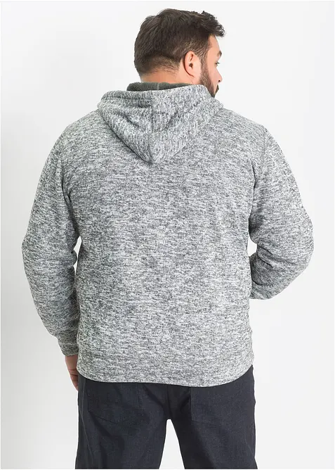 Sweatvest met capuchon en teddy voering, bonprix