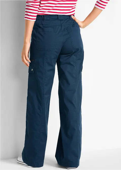 Mid waist cargo broek van katoen, bonprix