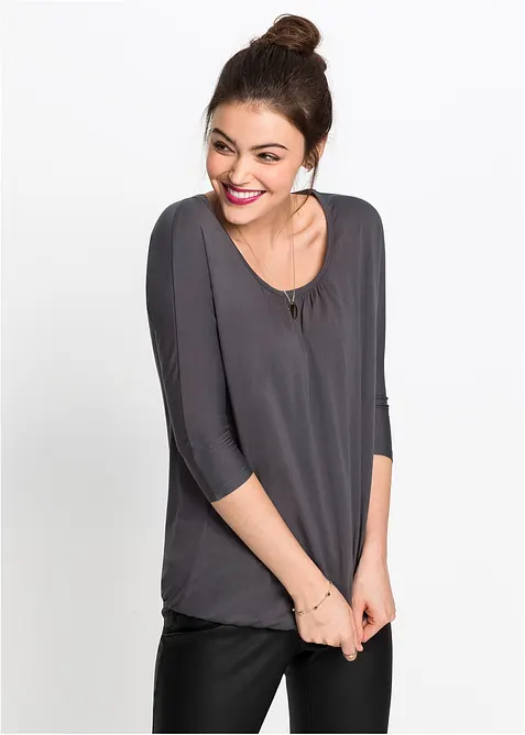 Oversized shirt in een viscosemix, bonprix