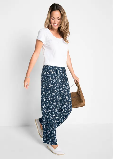 Palazzo broek in een viscosemix, bonprix