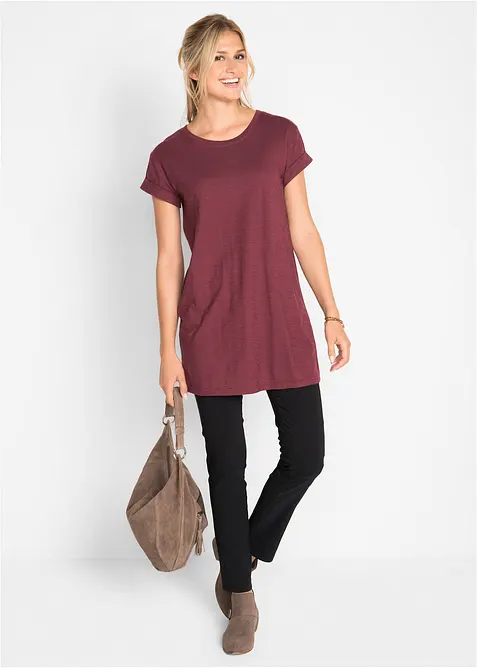 Boxy longshirt, korte mouw, bonprix
