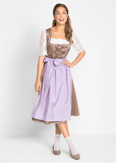 Dirndl blouse met kanten mouwen, bonprix