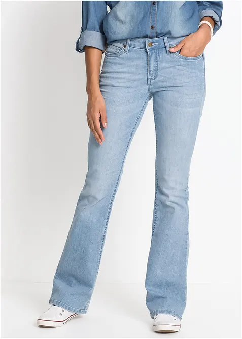 Bootcut comfort stretch jeans, mid waist, bonprix