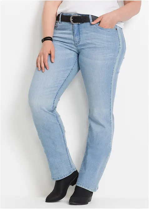 Bootcut comfort stretch jeans, mid waist, bonprix