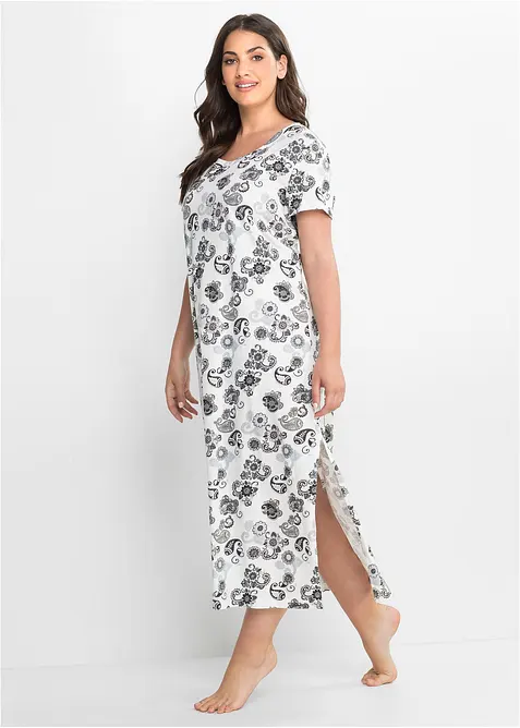 Lang nachtjapon van puur biologisch katoen, bonprix