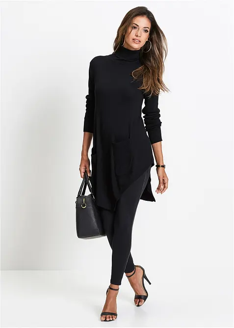 Lange trui van viscosemix, bonprix