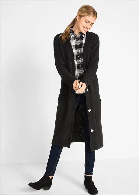 Gebreide jas met opgestikte zakken, bonprix