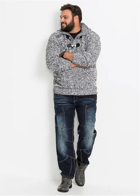 Grof gebreide hoodie met katoen, bonprix