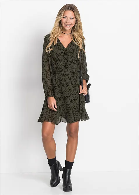 Mini jurk in wikkellook, bonprix