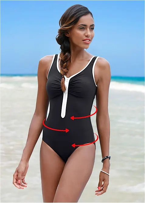 Corrigerend badpak met een ritssluiting, licht corrigerend, bonprix