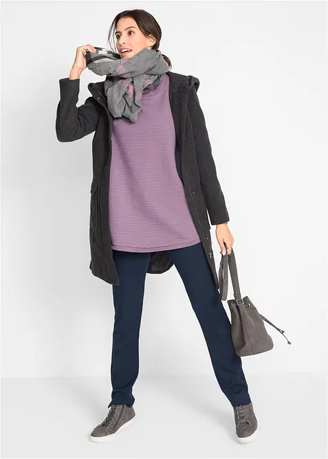 Lange sweater in A-lijn, 3/4 mouw, bonprix