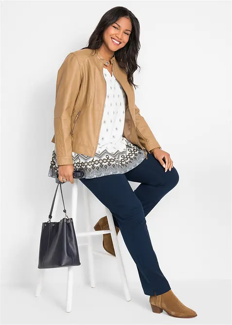 Extra wijde shirt tuniek in een viscosemix, bonprix