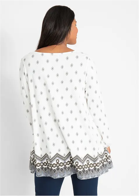 Extra wijde shirt tuniek in een viscosemix, bonprix