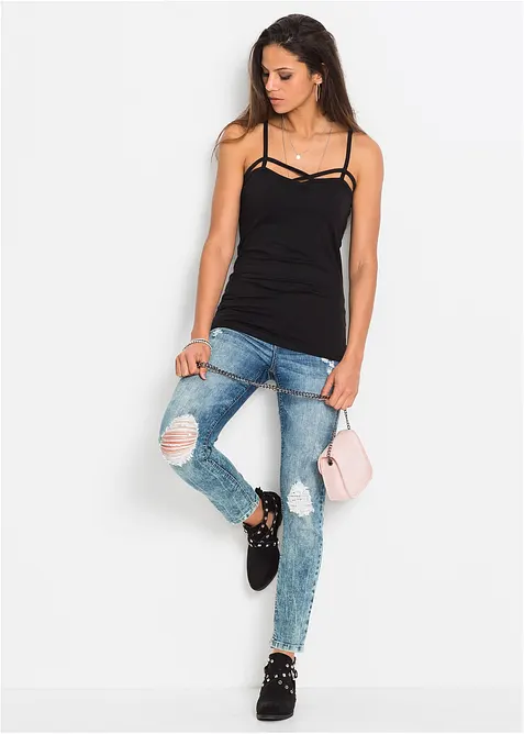 Top met spaghettibandjes (set van 2), bonprix