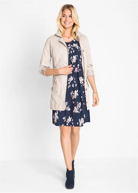 Korte jersey jurk in een zachte viscosemix, bonprix