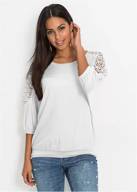 Oversized shirt in een viscosemix, bonprix
