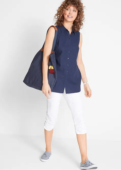 Capri broek van katoenmix met comfortband, bonprix