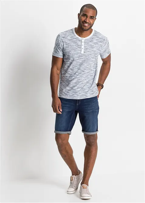Henley shirt van puur katoen, korte mouw, bonprix