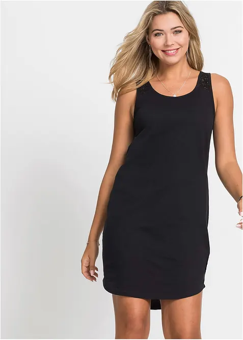 Shirtjurk van katoen met kant, bonprix