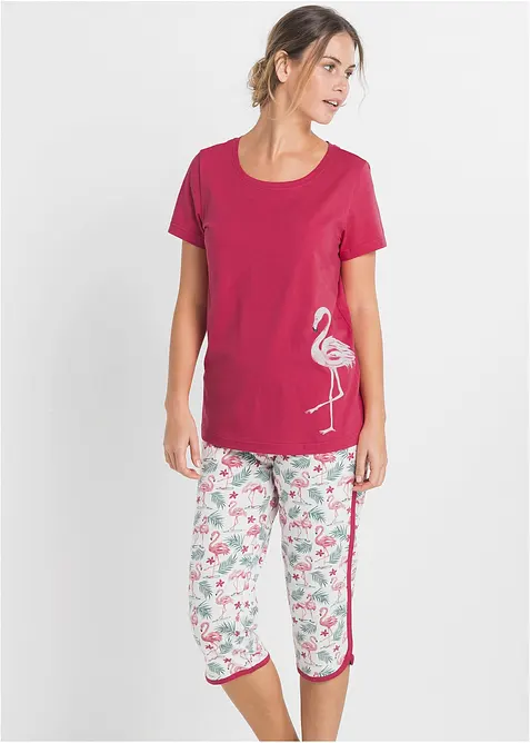Capri pyjama van puur katoen, bonprix