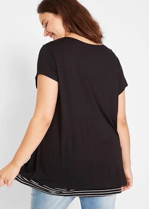 2-in-1 zwangerschapsshirt / voedingsshirt van viscose, bonprix