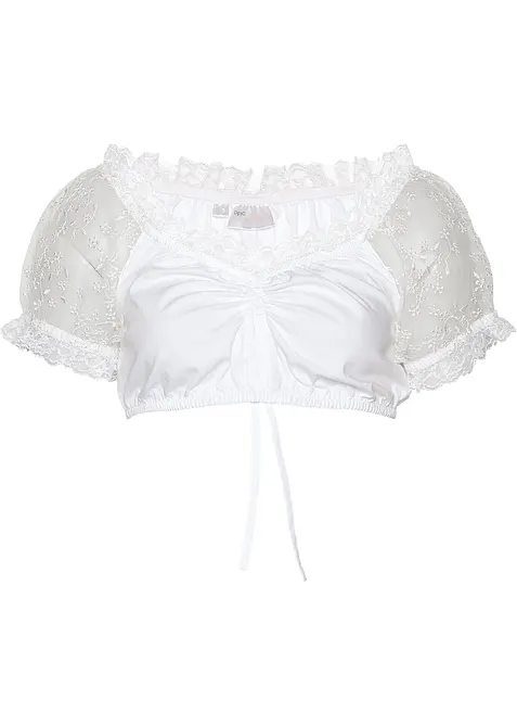 Dirndl blouse met kanten mouwen, bonprix