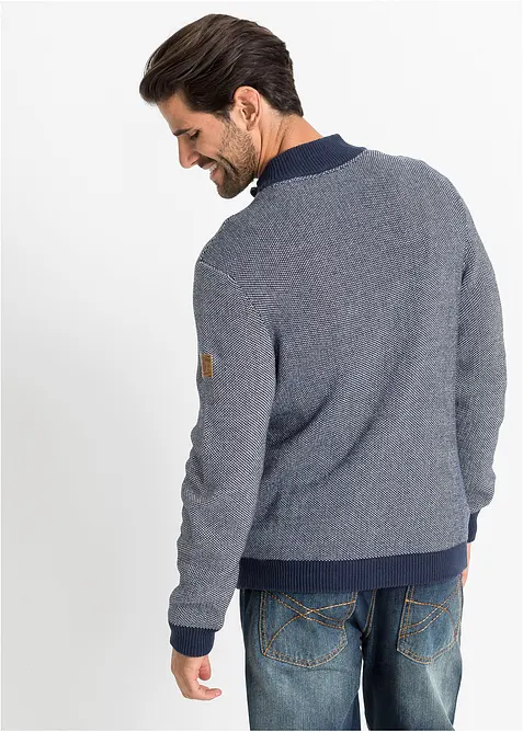 Grof gebreide vest met opstaande kraag, bonprix