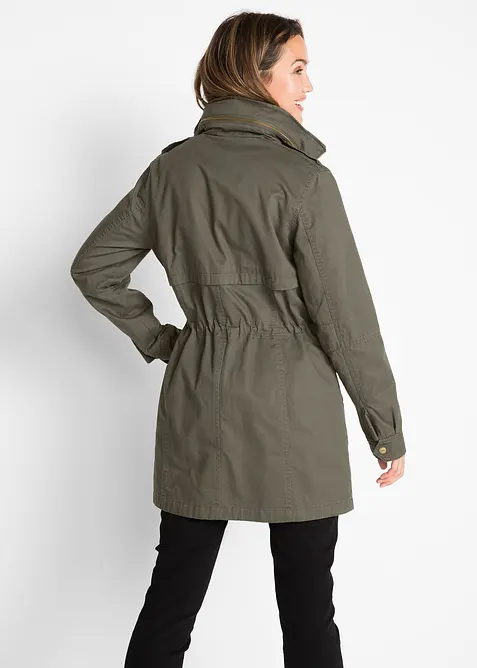 Katoenen parka met jersey voering, bonprix