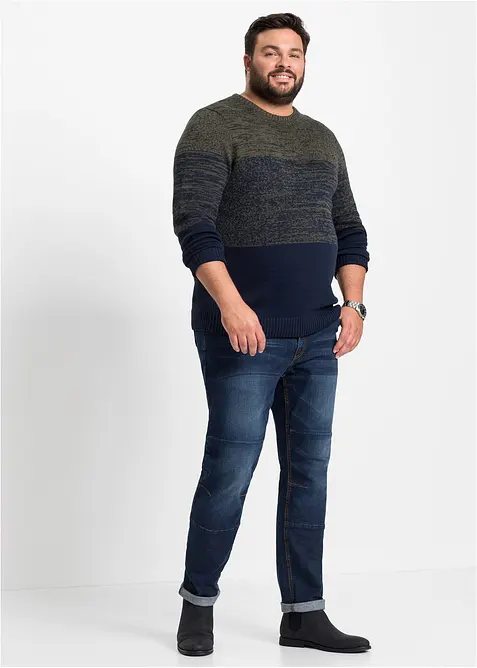 Gebreide comfort fit trui in een zachte katoenmix, bonprix