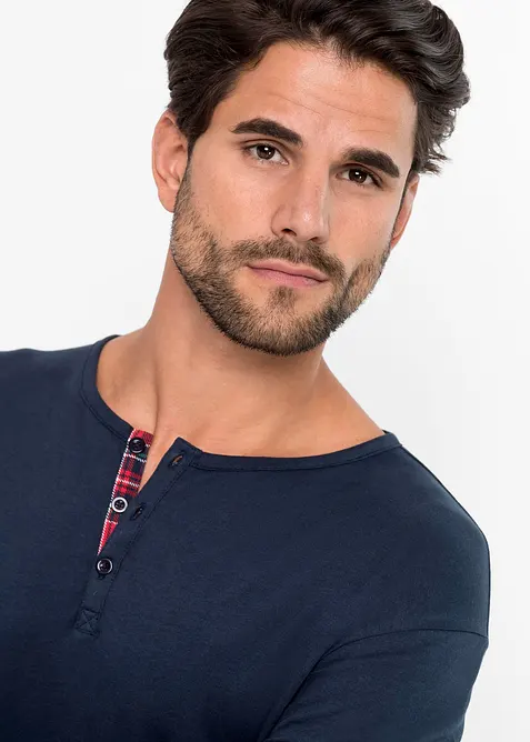 Pyjama van biologisch katoen met lange mouwen en knoopsluiting, bonprix