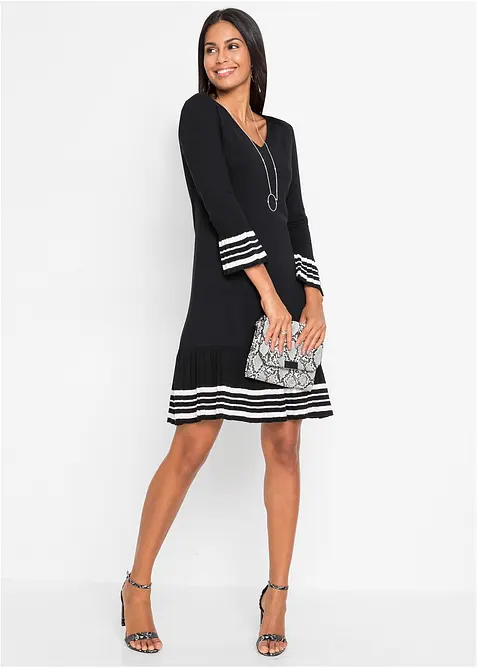 Gebreide jurk in een zachte viscosemix, bonprix