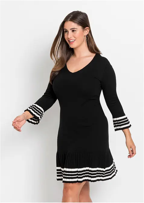 Gebreide jurk in een zachte viscosemix, bonprix