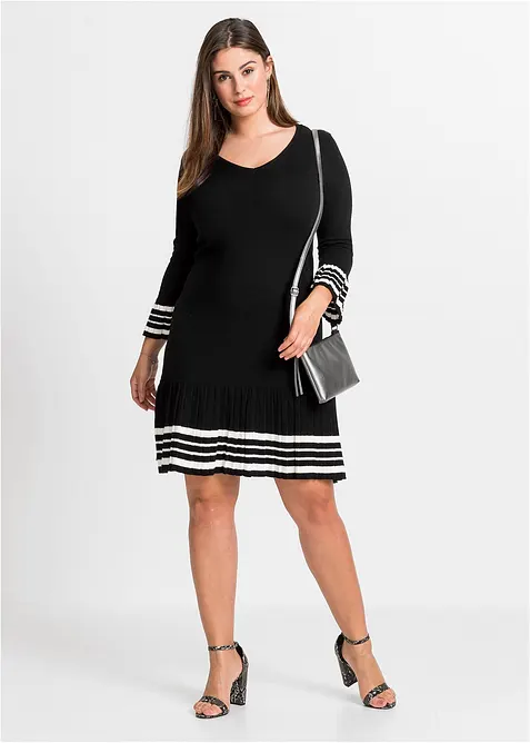 Gebreide jurk in een zachte viscosemix, bonprix