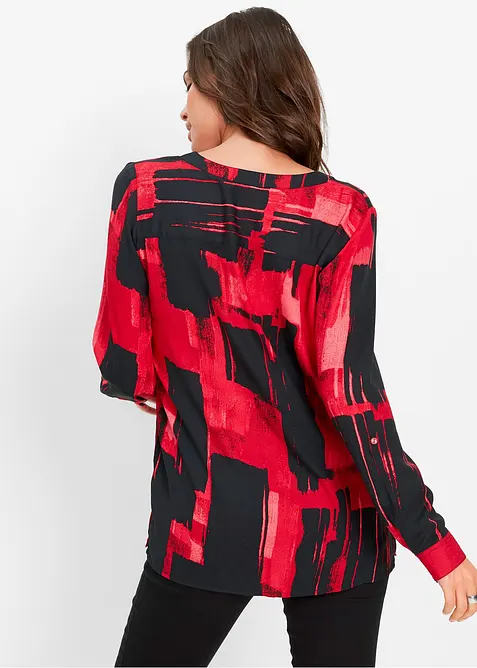 Gedessineerde lange chiffon blouse, bonprix