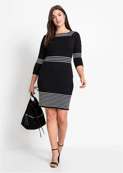 Gebreide jurk in een zachte viscosemix, bonprix