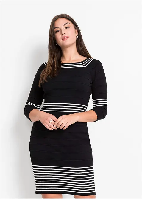 Gebreide jurk in een zachte viscosemix, bonprix