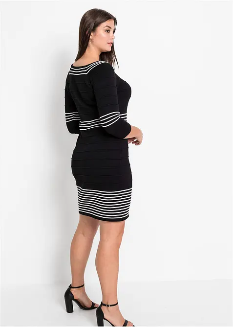 Gebreide jurk in een zachte viscosemix, bonprix