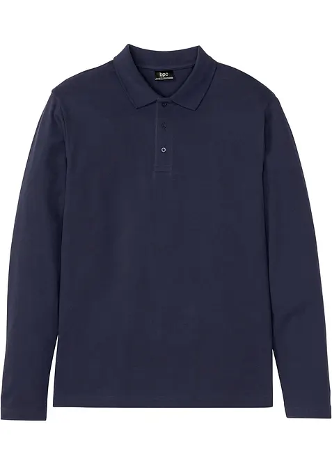 Piqu&eacute; poloshirt met lange mouwen, bonprix