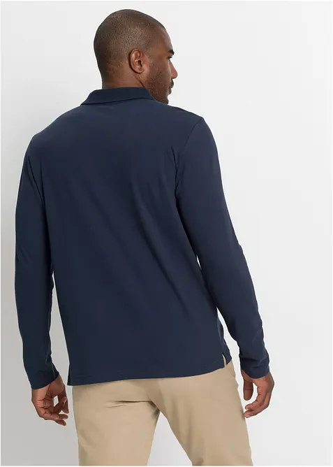 Piqu&eacute; poloshirt met lange mouwen, bonprix