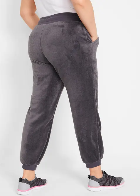 Fleece joggingbroek met comfortabele band, bonprix